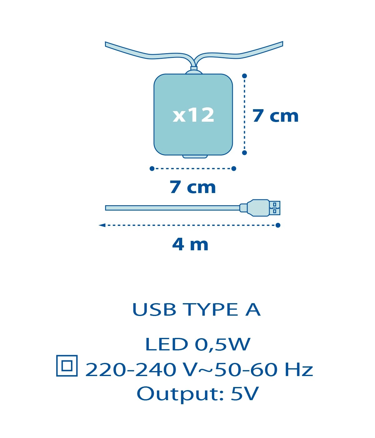 Guirlandes lumineuses Little Jungle bleu Dalber 8420406761152