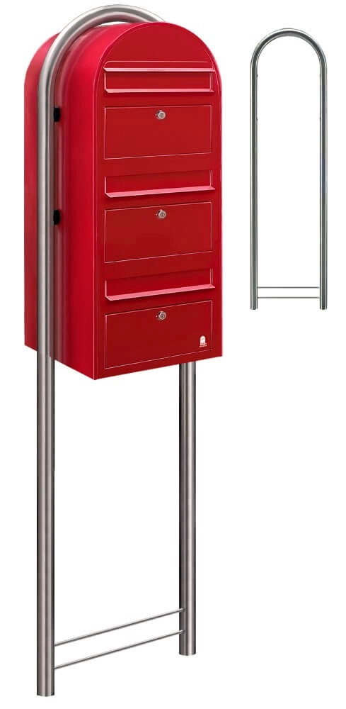 Boites aux lettres Trio 3001 Rouge vif Bobi 6417237015051