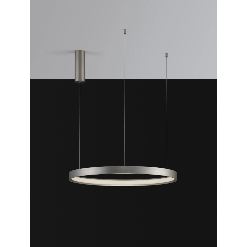 Suspension ronde Perrine gris argenté Ø 60cm Lyora 5212017438430