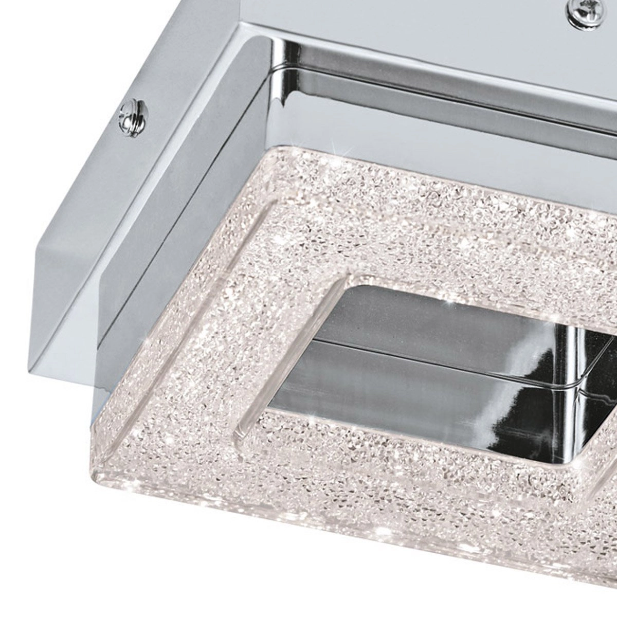 LED plafonnier Fradelo 4w - 3000K - 12cm chromé avec cristal Eglo 9002759956554