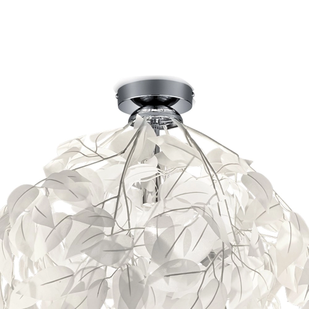 Lampe de plafond Leavy 38cm gris blanc Trio 4017807303599