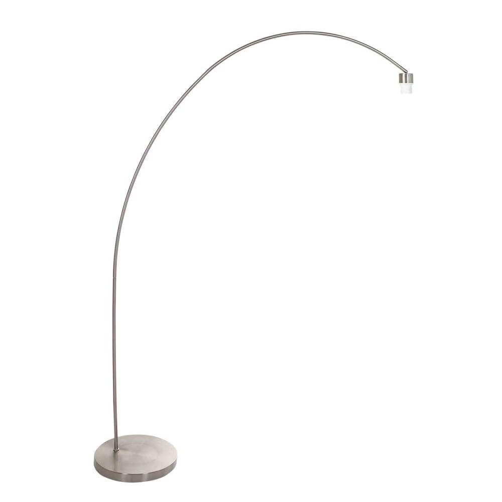 Lampe à arc Solva métal avec grand abat-jour blanc Steinhauer 8712746174908