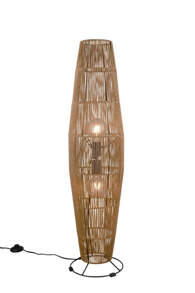 Lampe fil de rotin Miki debout Lampe fil de rotin Miki debout