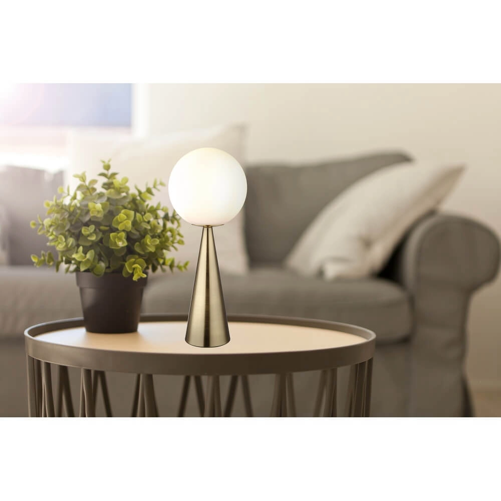 Lampe de table Pinpal avec verre convexe blanc Globo 9007371447343
