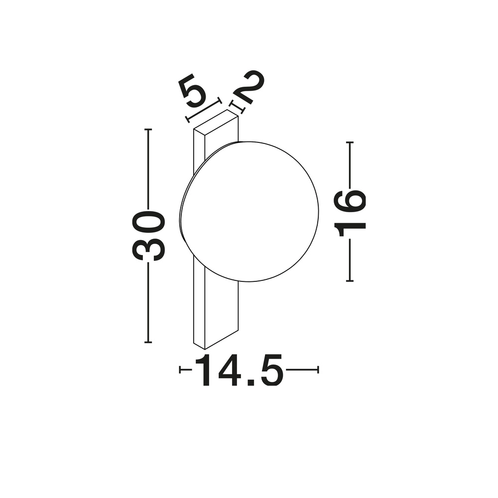 Lampe murale unique Remi Blanc Lyora 5212017494443