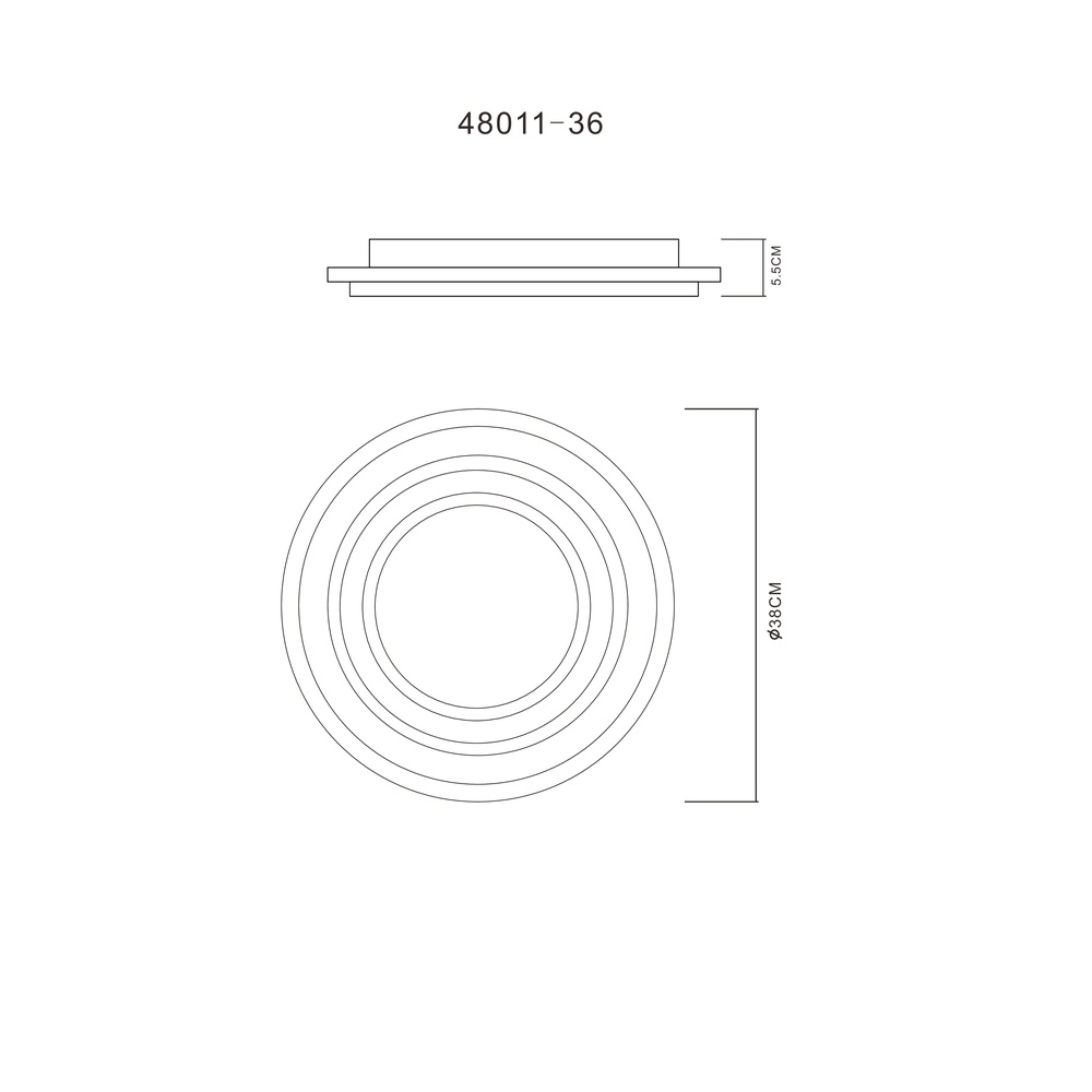 Éclairage de plafond Sabatino blanc Ø 38cm Globo 9007371443154