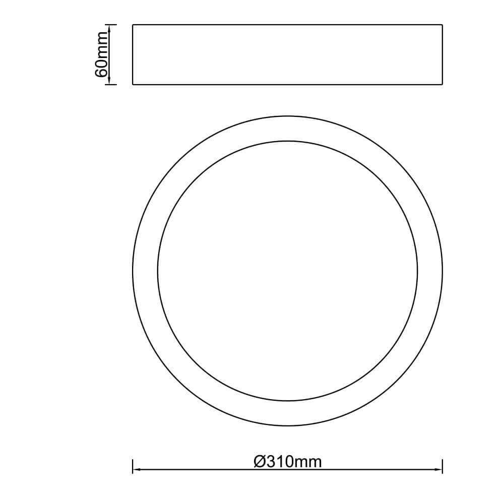 Plafonnier noir Sandros Ø 31cm avec verre Brilliant 4004353409479