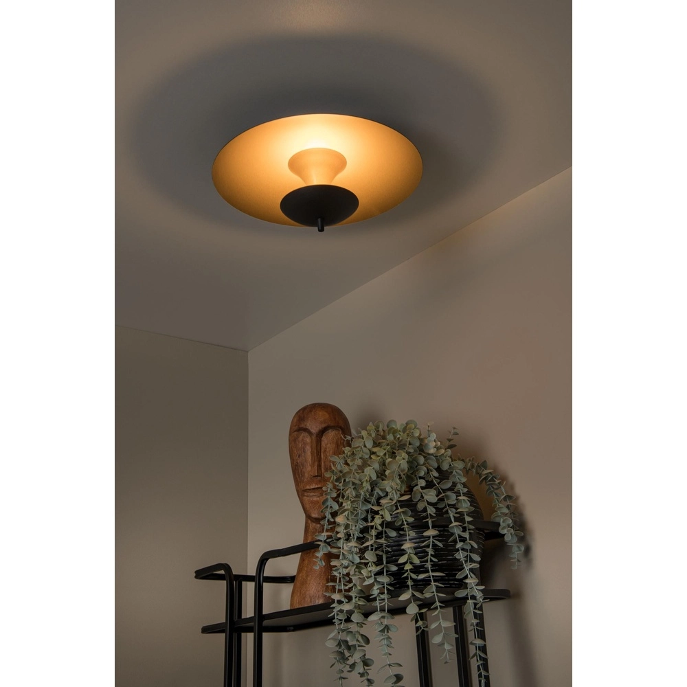Lampe de plafond à design Vulcan Or avec noir Lucide 5411212303448