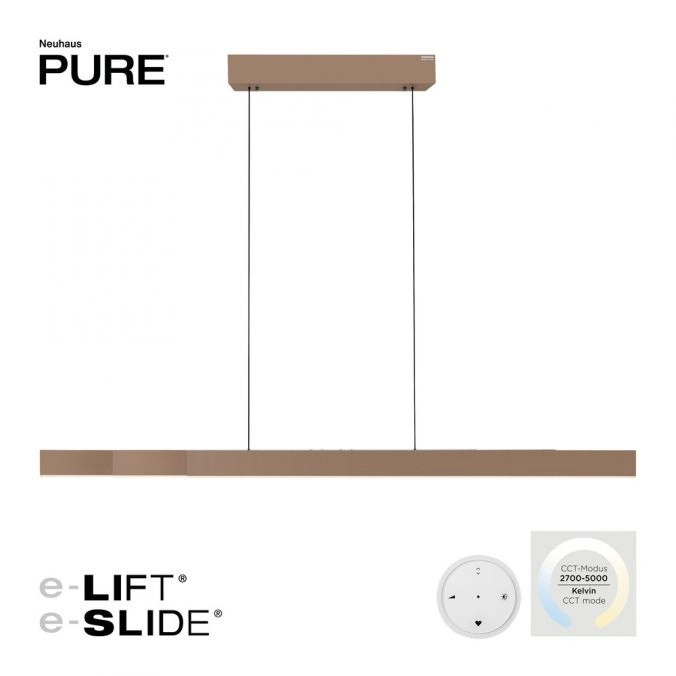 Lampe suspendue élégante Pure Moto-Rise bronze Paul Neuhaus 4012248393680