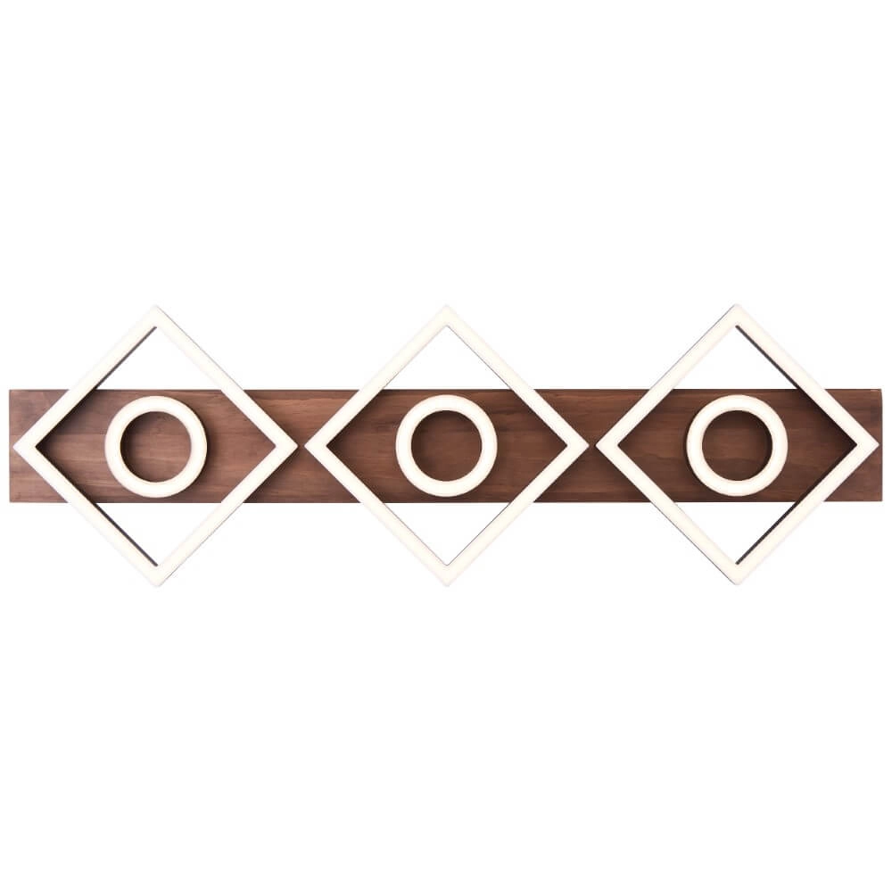 Plafonnier noir avec bois Maureen 88 cm Brilliant 4004353435263