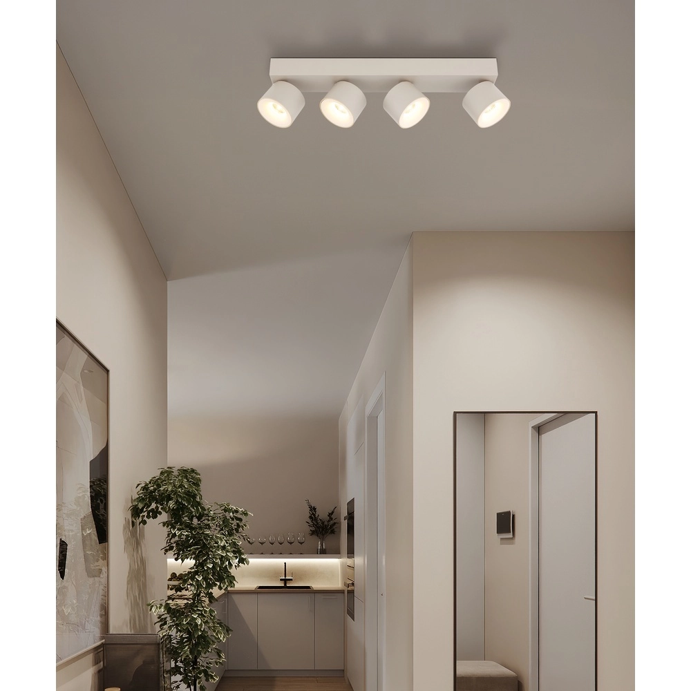 Spot de plafond 4 lumières Rae brun sable Globo 9007371569878