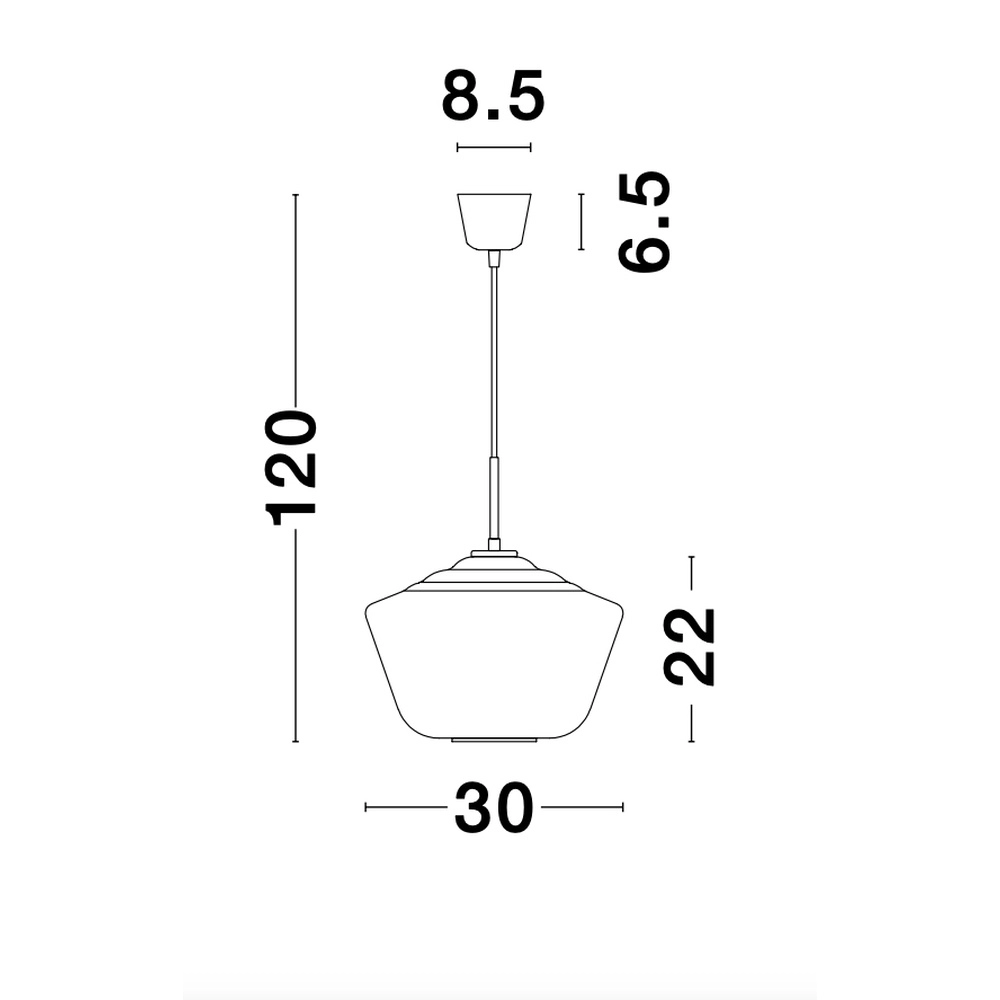Suspension Veiro verre chromé Ø 30 x 22cm Lyora 5212017421302