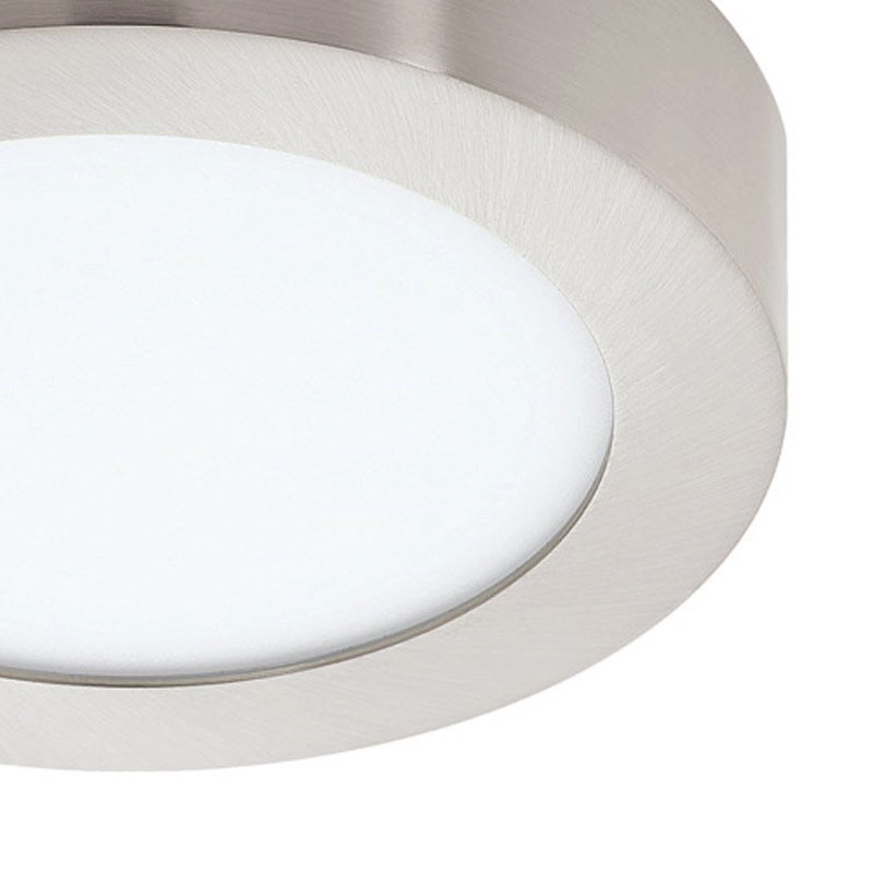 LED plafonnier Fueva 1 11w - 3000K - 17cm nickel mat Eglo 9002759945237