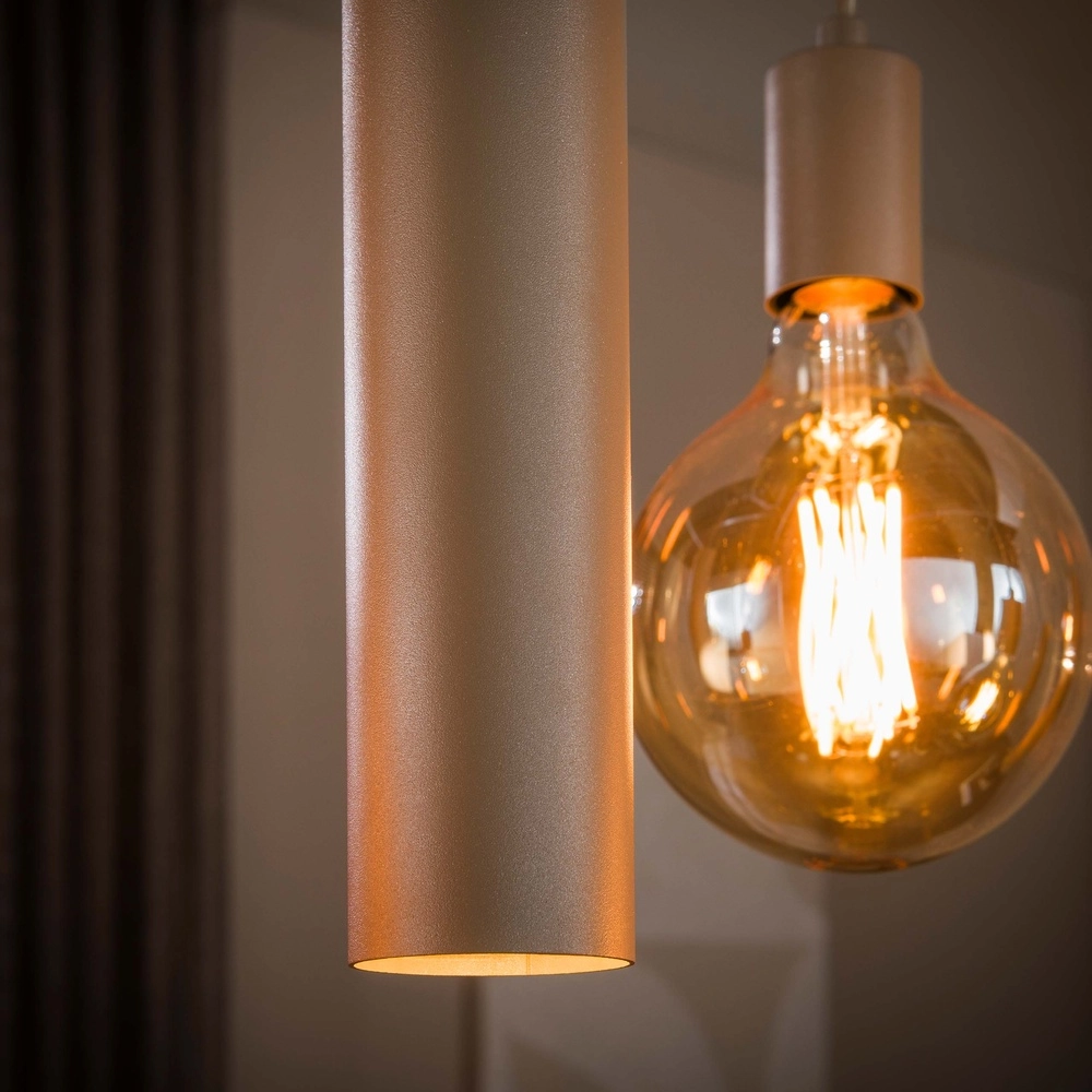Lampe pendante de conception Senso Brun sable clair à 9 Lyora 8716803515031