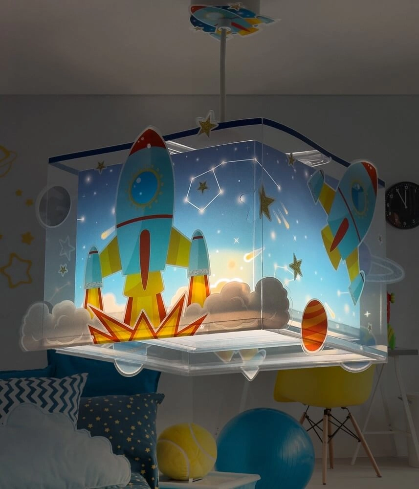 Lampe suspendue Rocket bleu avec du blanc Dalber 8420406633527