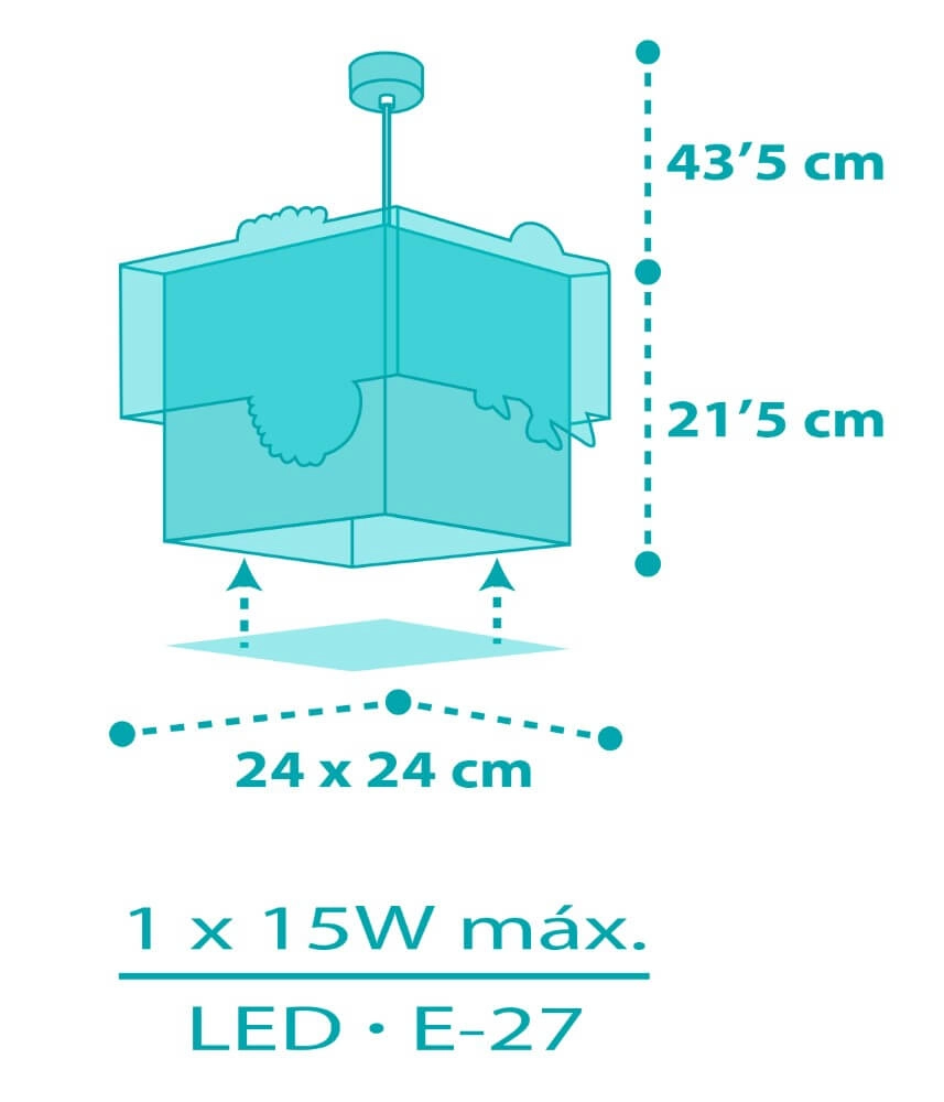 Lampe suspendue design chambre d'enfant Happy Jungle Dalber 8420406633121