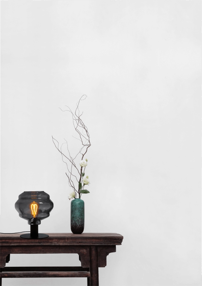 Lampe de table Porto avec verre fumé Boule Ø 24cm Masterlight 8718121271392