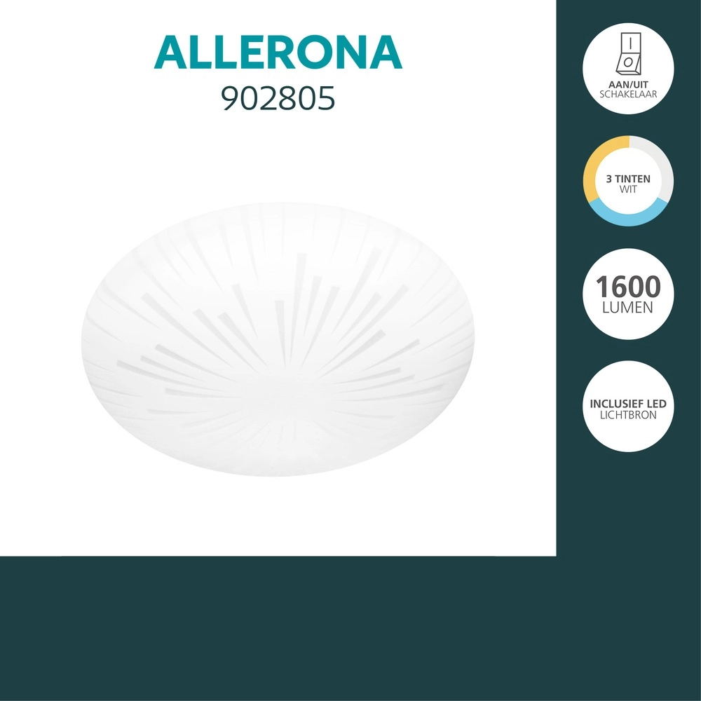 Lumière blanche de plafond Allerona Ø 30cm Eglo 9008606408917