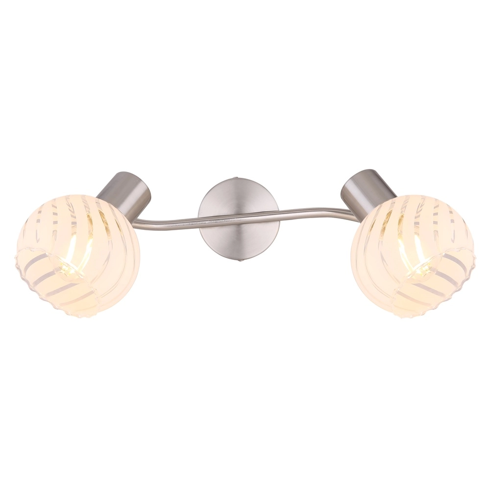 Lampe de plafond Willy Nickel 2-light Globo 9007371406104
