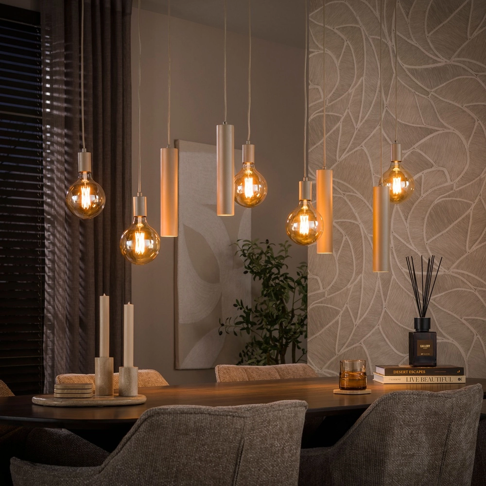 Lampe pendante de conception Senso Brun sable clair à 9