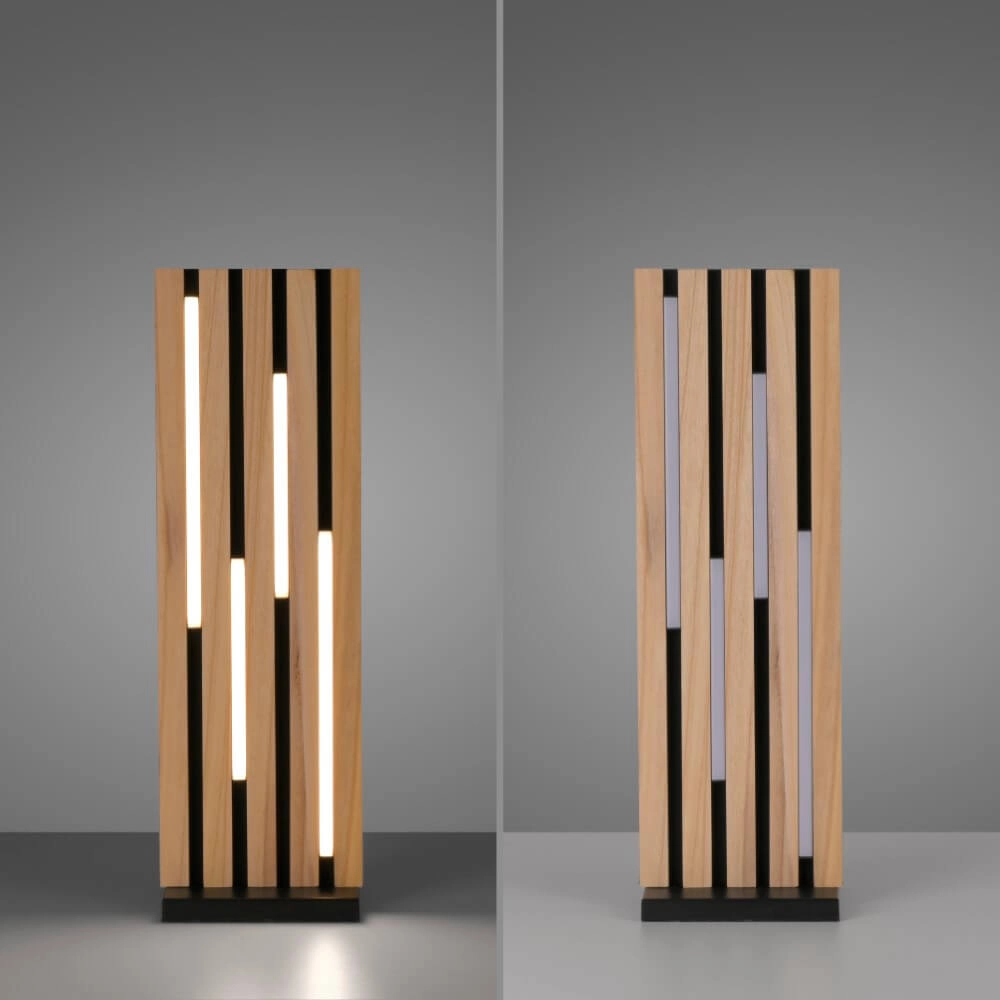 Lampe de table en bois Q-Akustik réglable Paul Neuhaus 4012248385395