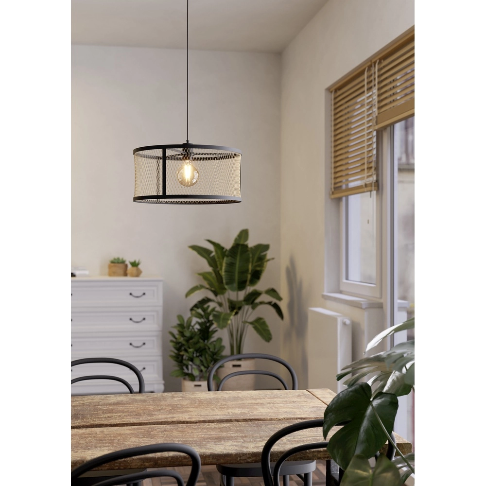 Lampe pendante de salle à manger Dellow Ø 45cm - noir avec or Eglo 9002759436049