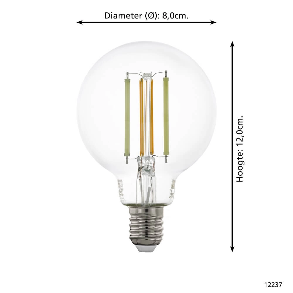 Ampoule de lampe LED Zigbee - E27 - 6 watt - 2200-6500K - G80 Eglo 9002759122379
