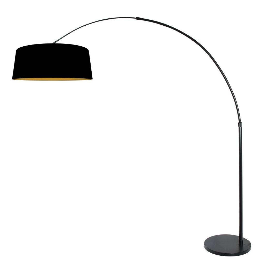 Lampe à arc noir Luma Dark avec teinte noire Ø60cm Steinhauer 8712746188011