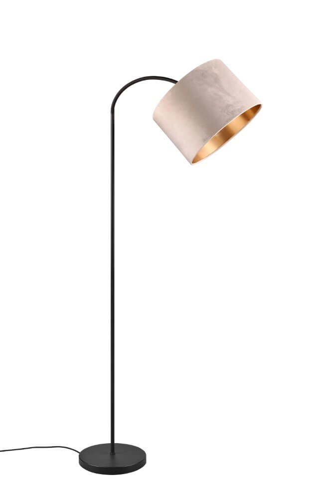 Lampadaire sur pied Julieta capuche en velours Lampadaire sur pied Julieta capuche en velours