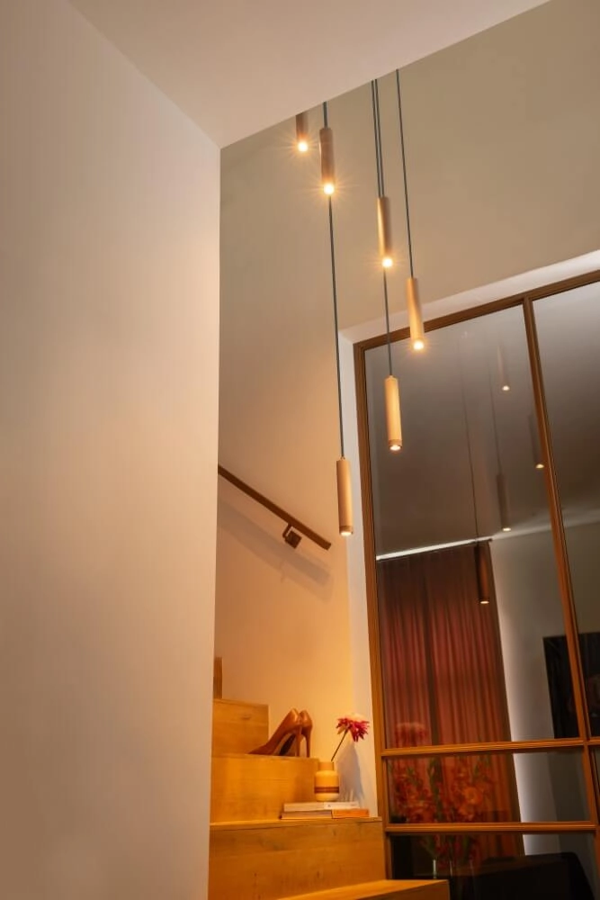 Lampe suspendue couleur sable Miller Sand 5 lumières ETH 8720195307150