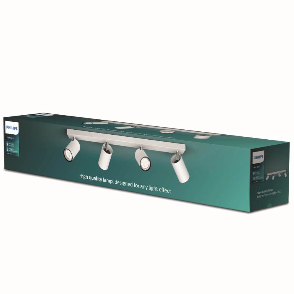 Spot de plafond blanc Kosipo 4 lumières Philips 8719514435278
