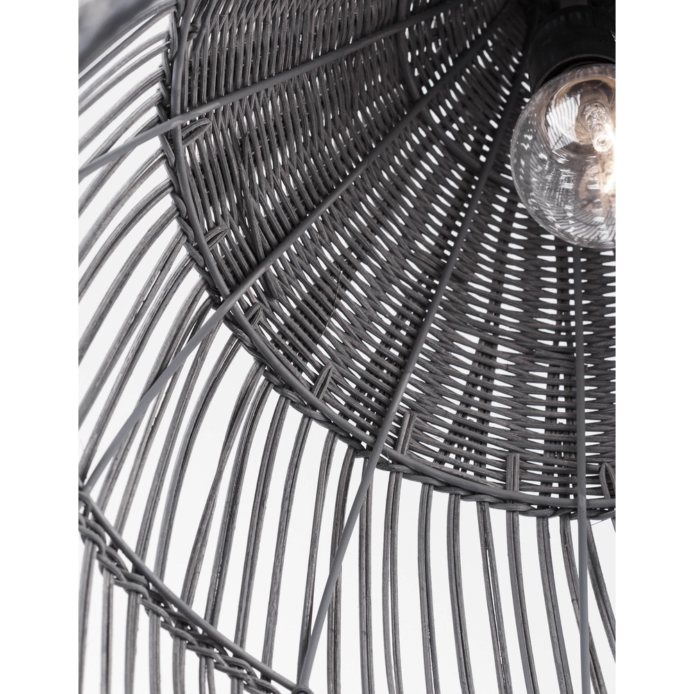 Suspension grise Destin rotin Ø 42cm Lyora 5212017416681