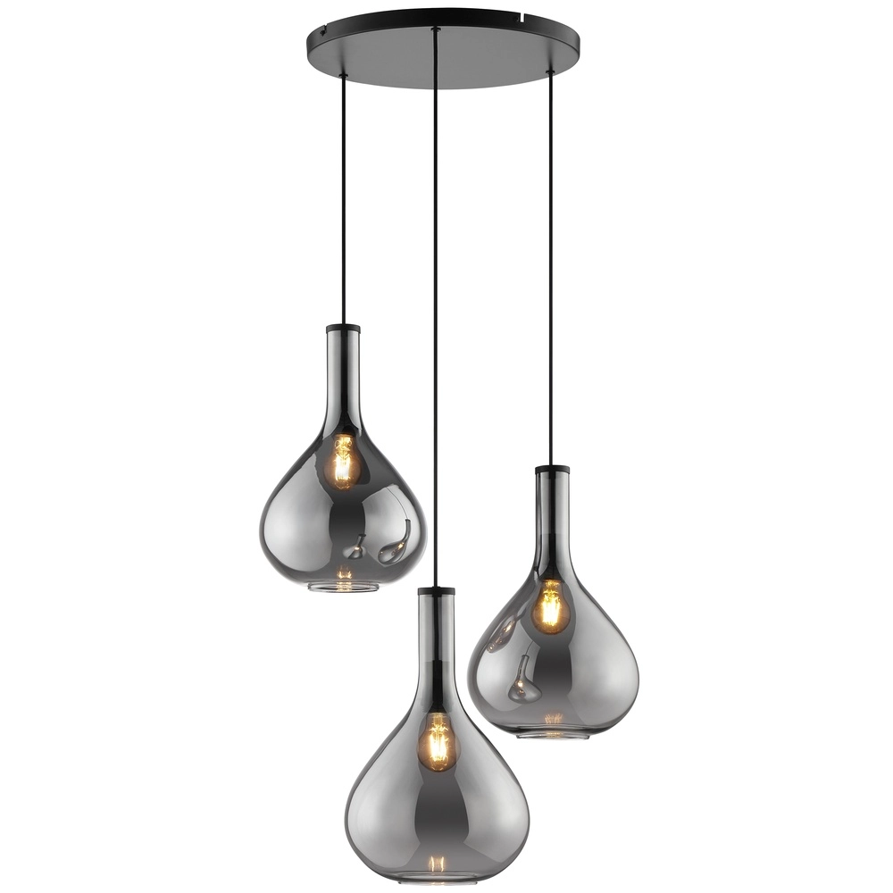 Lampe pendante de conception Sander 3 lumières Ø 61cm noir