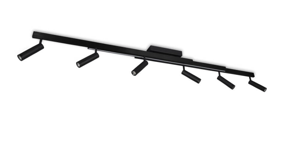 Spot LED 6 lumières Zeno noir Trio 4017807627312