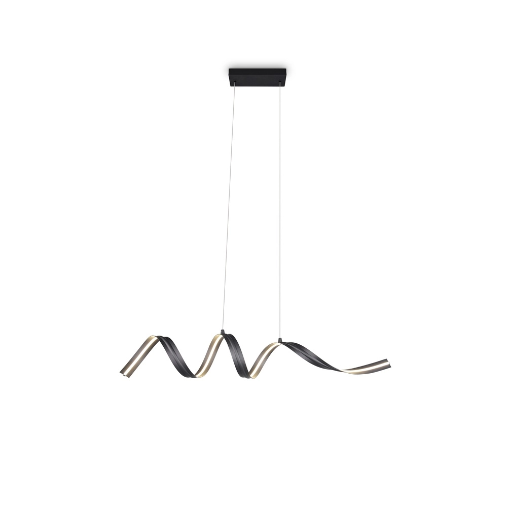 Lampe pendante moderne Tivor Noir Trio 4017807706291