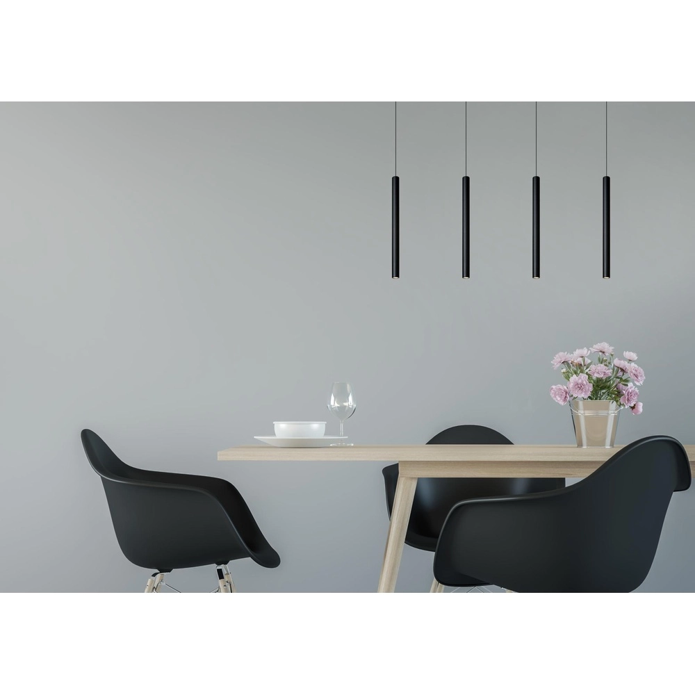 Lampe suspendue à 4 lumières Lorenz Noir de conception Lucide 5411212740687