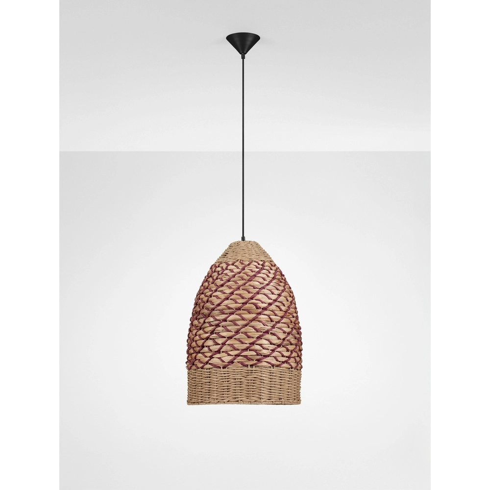 Suspension Mapi Ø 37cm rouge avec marron Lyora 5212017477323