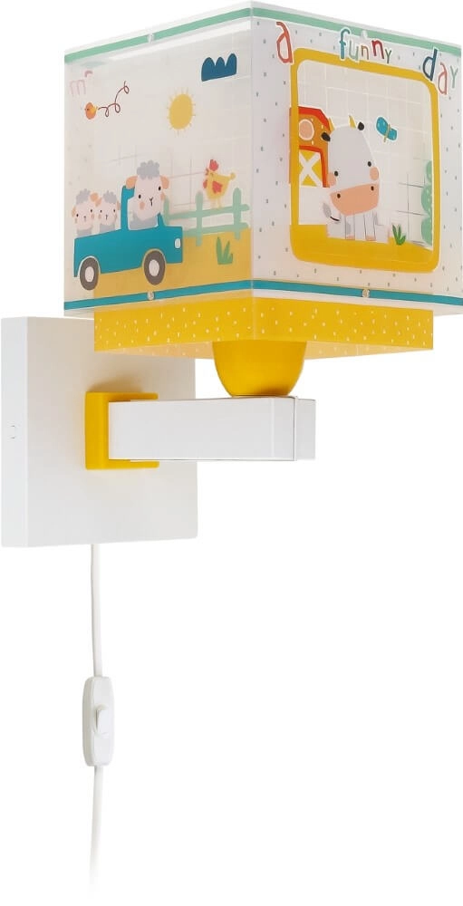 Applique chambre d'enfant My Farm jaune avec du blanc Dalber 8420406634098