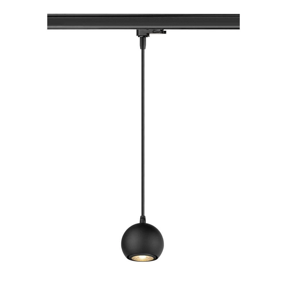 Suspension pour rail Light Eye 90 noir 3 phases Ø 9cm