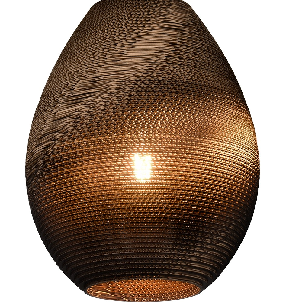 Lampe suspendue à une seule lumière Carta Pineapple Cacao papier Ø 39cm Masterlight 8718121437569