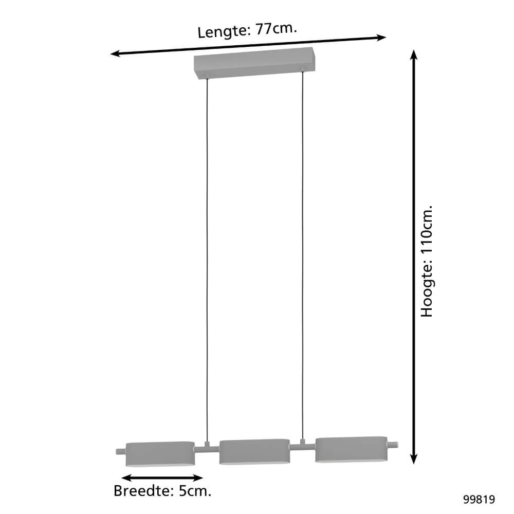 Lampe à suspension grise Rovira Eglo 9002759998196