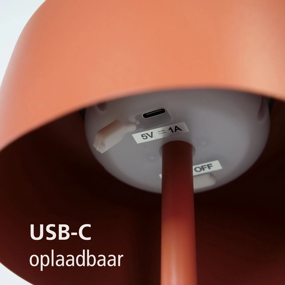 Lampe de patio élégante Roccanova Rouge solaire avec USB Eglo 9008606355105