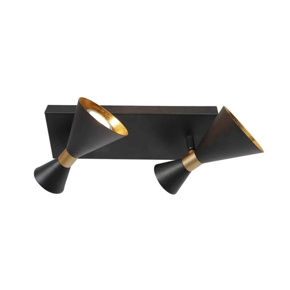 Plafonnier design Preto Noir avec double doré Steinhauer 8712746176292