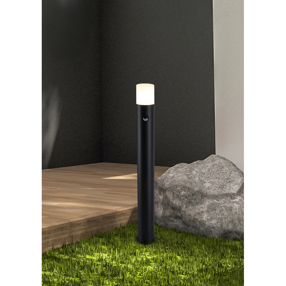 Lampe de jardin Colorado 80cm noir avec capteur Searchlight 5053423299112