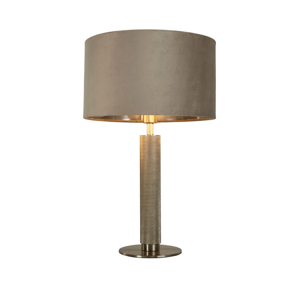 Lampe de table dorée London avec teinte crème Searchlight 5053423248424