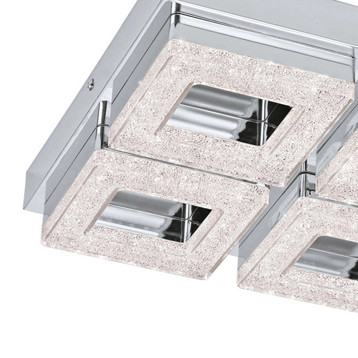 LED plafonnier Fradelo 3000K - 4x4w - 28cm chromé avec cristal Eglo 9002759956578
