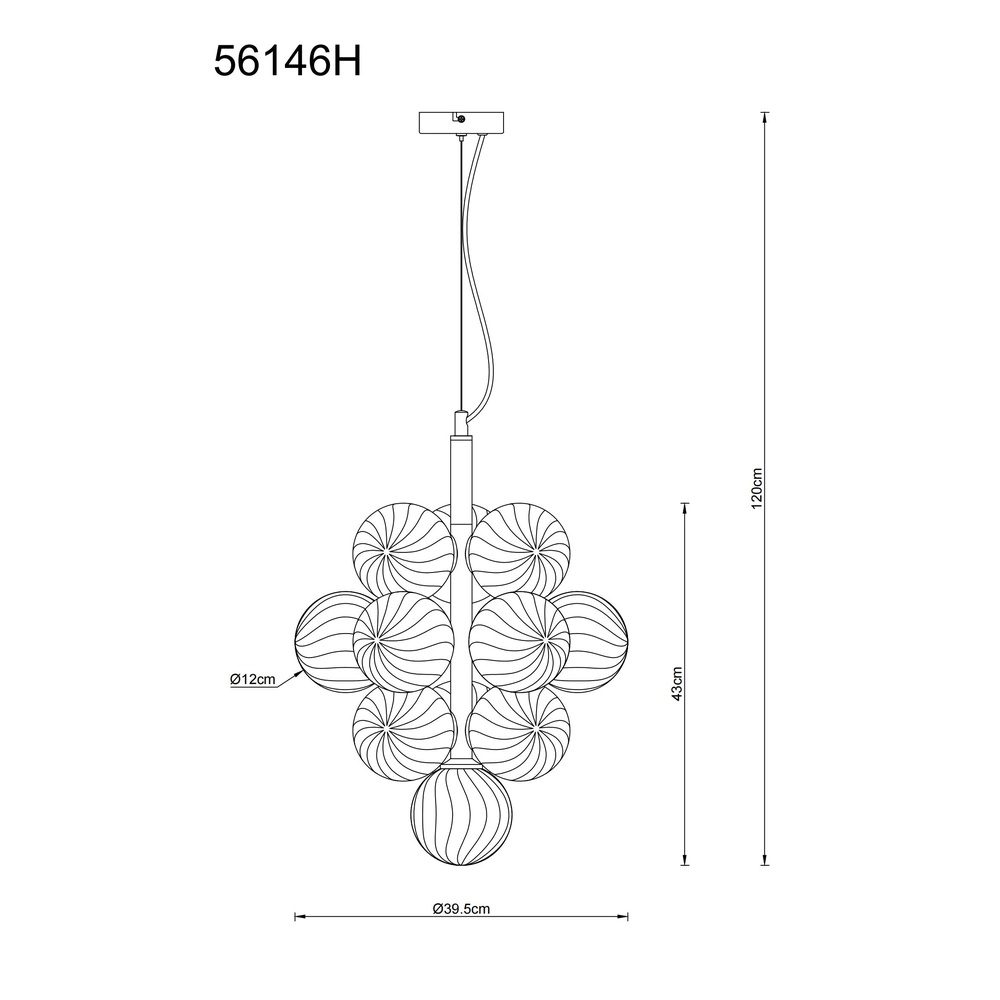 Lampe pendante noire Conor avec verre ambré Globo 9007371509188