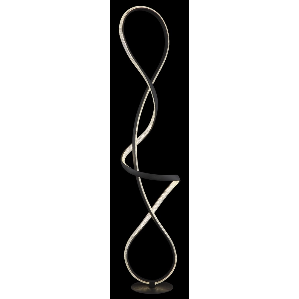 Lampadaire de conception Swirl Noir Globo 9007371512331