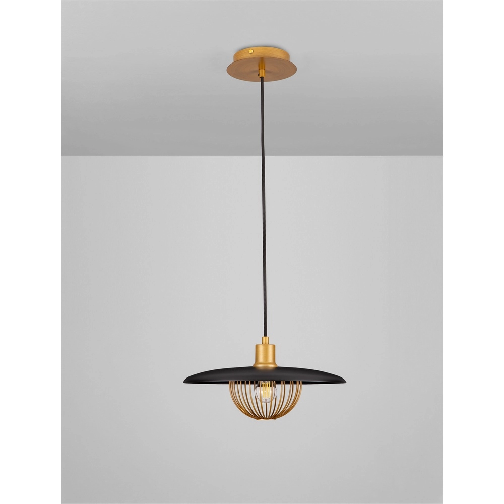 Suspension Fox noir avec or Lyora 5212017433534