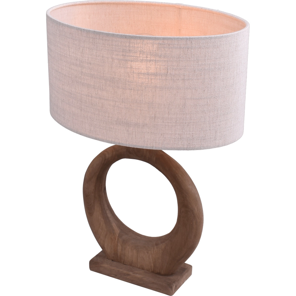 Lampe de table Japandi Woodie Round 40 cm - bois avec naturel Masterlight 8718121392752